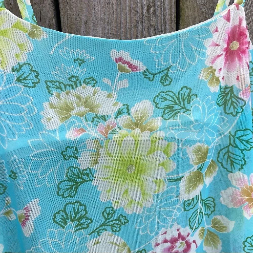 Malizia by La Perla | Sheer Floral Slip Dress IT 4 US 12 Y2K Vintage | Italy